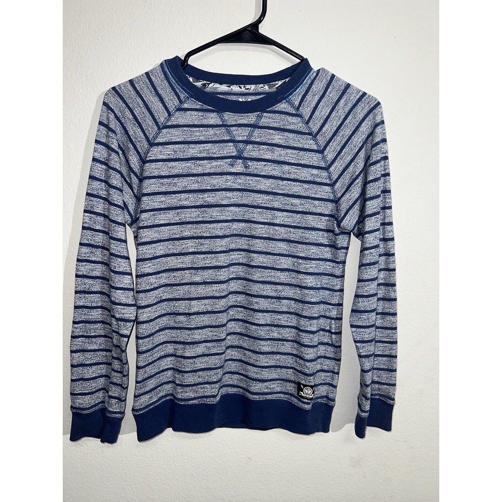Shaun Longsleeve‎ Knit Stripe Blue And Gray, Large 12/14